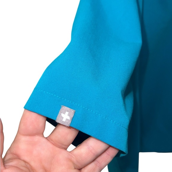 Men’s FIG scrub shirt- Turquoise blue Men’s XXL - Picture 4 of 6